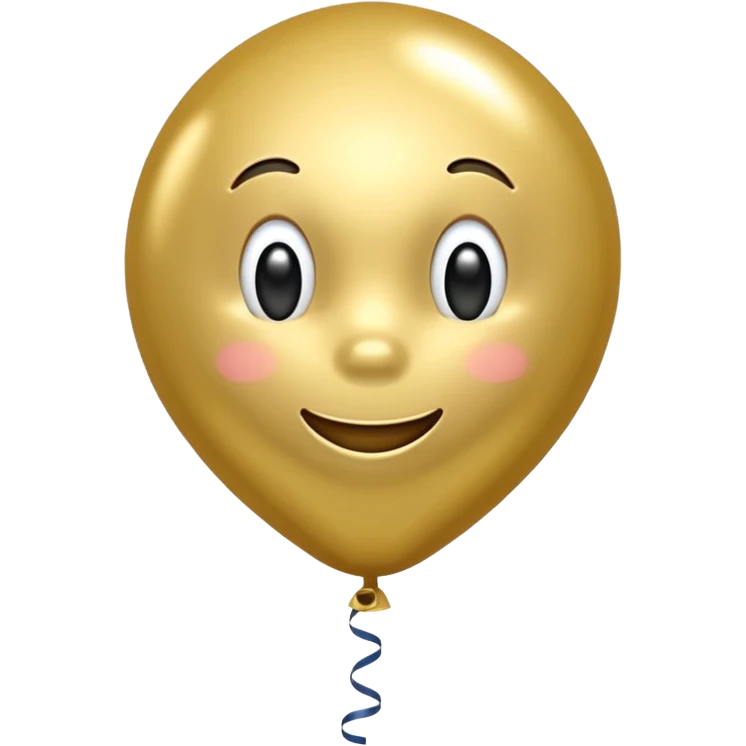 gold balloon with no face emoji