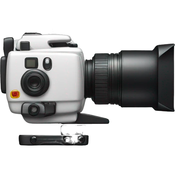 white professional camera side view emoji