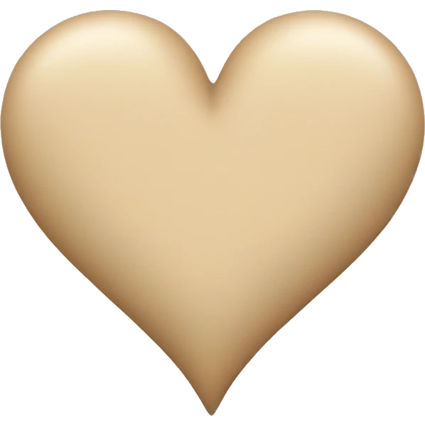 Beige heart emoji
