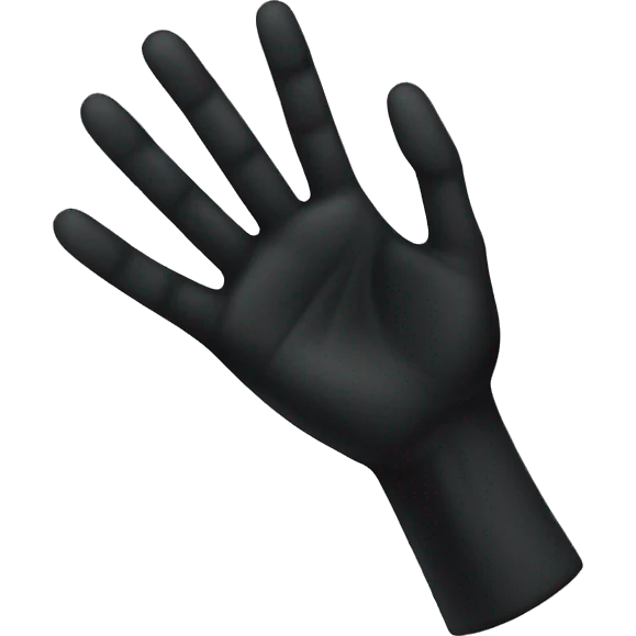Black hand emoji