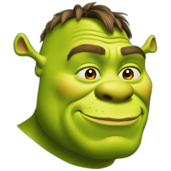 shrek met een hartje emoji