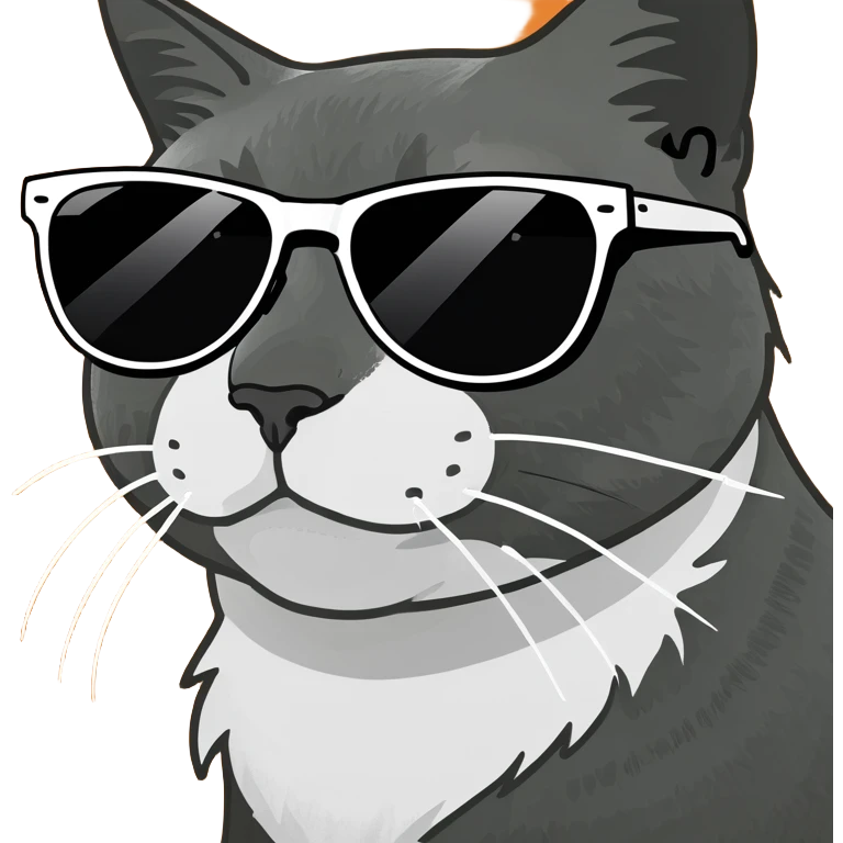 Cat with sunglasses emoji