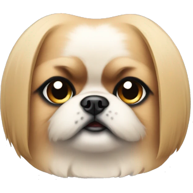 pekinese with short hair emoji