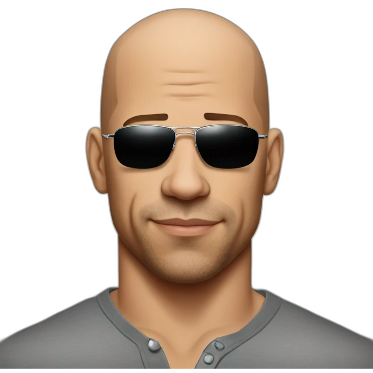 vin diesel cartoon wearing henley  emoji
