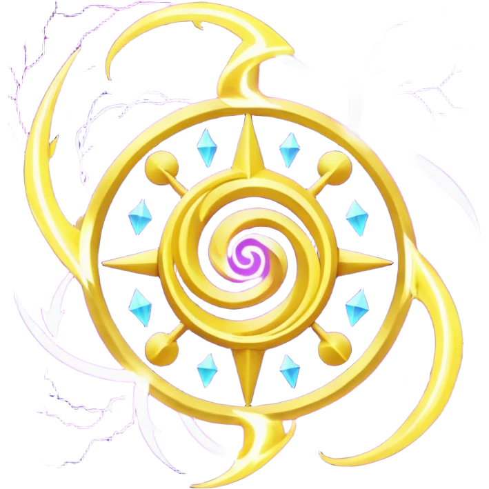 Wiz 101 casting sigil purple and yellow inspired storm magic  emoji