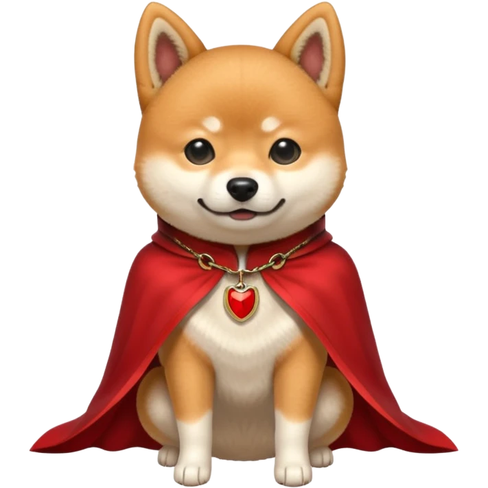 Shiba Dog in evil red collar cloak emoji
