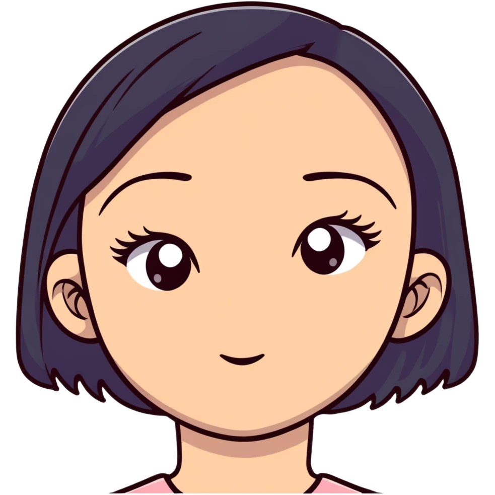 girl with eyes close together on face emoji
