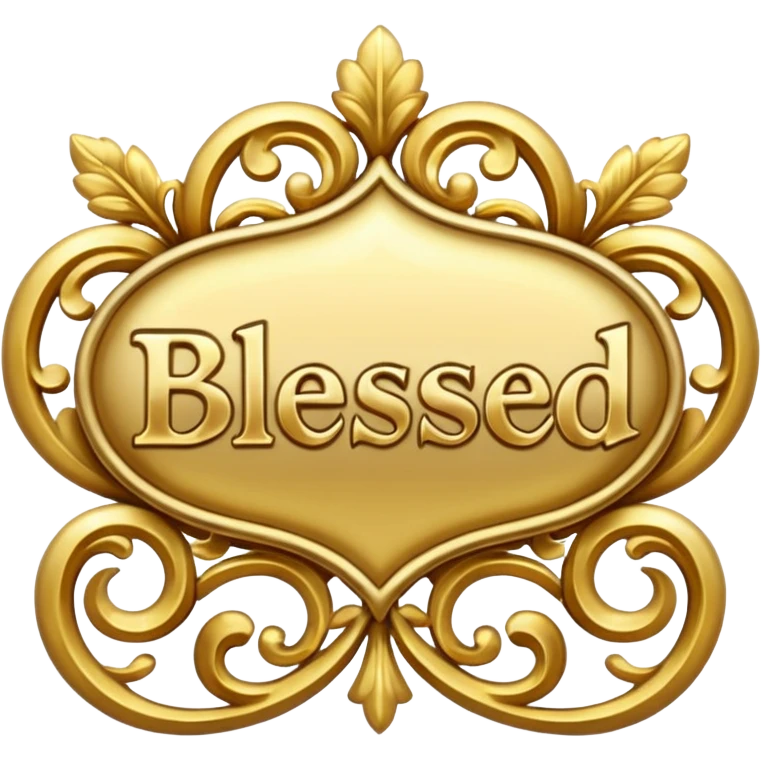 word "blessed" emoji