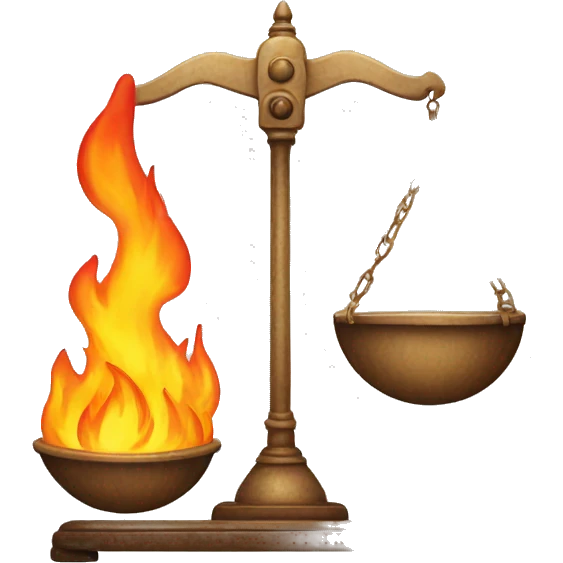 scale with fire only on top emoji