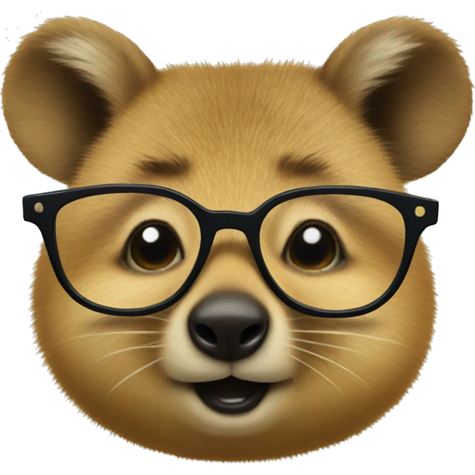 Quokka with glasses emoji