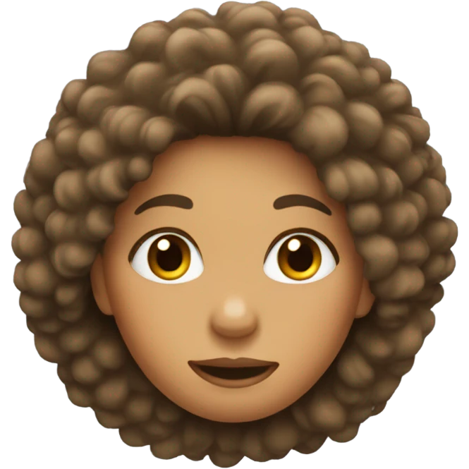 Girl with bushy hair  emoji