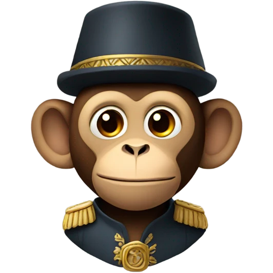 Monkey in a fez emoji