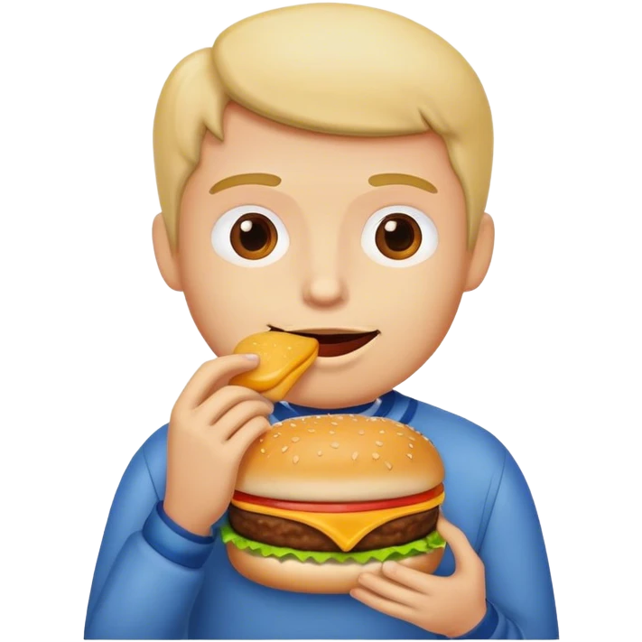This person eating a cheeseburger  emoji