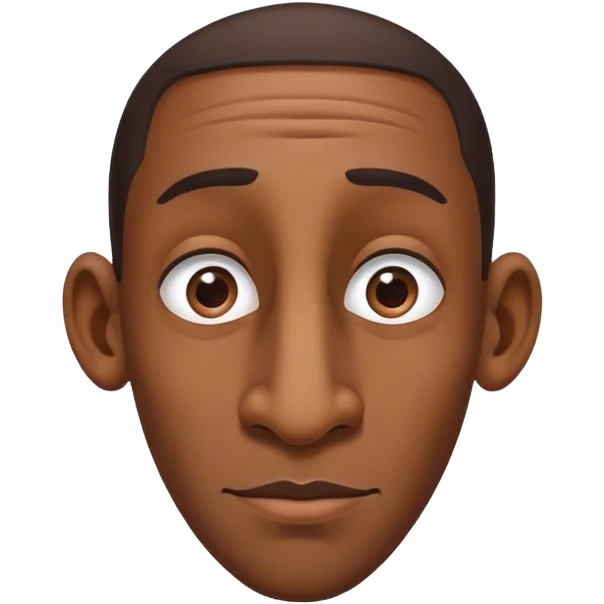 Black guy with big nose emoji