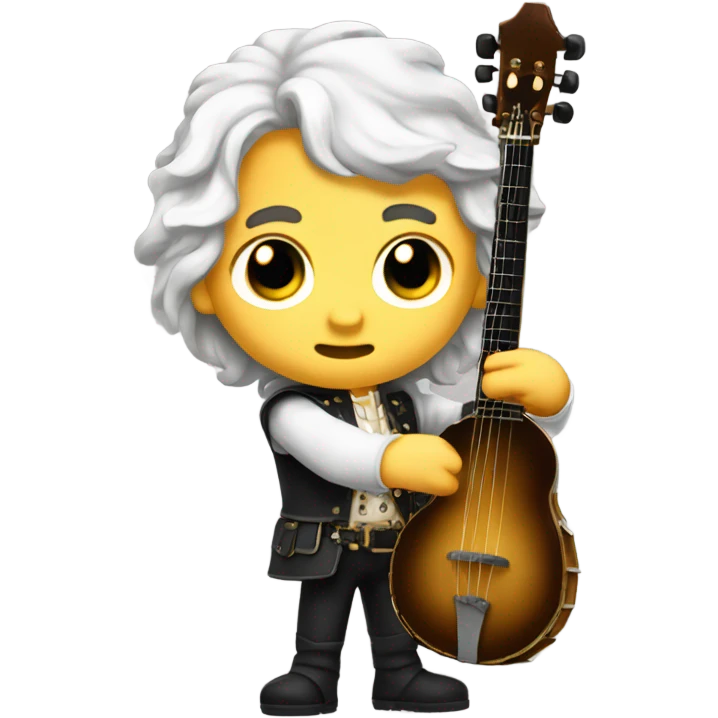 Vivaldi chibi standing banjo  emoji
