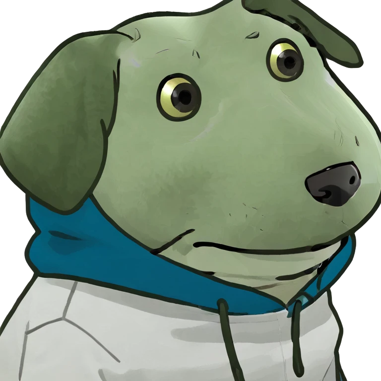 Dog wearing a hoodie emoji