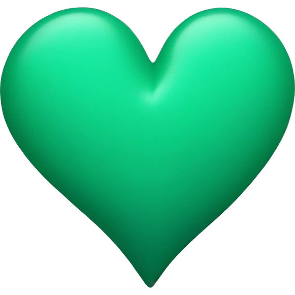 Green and teal heart emoji
