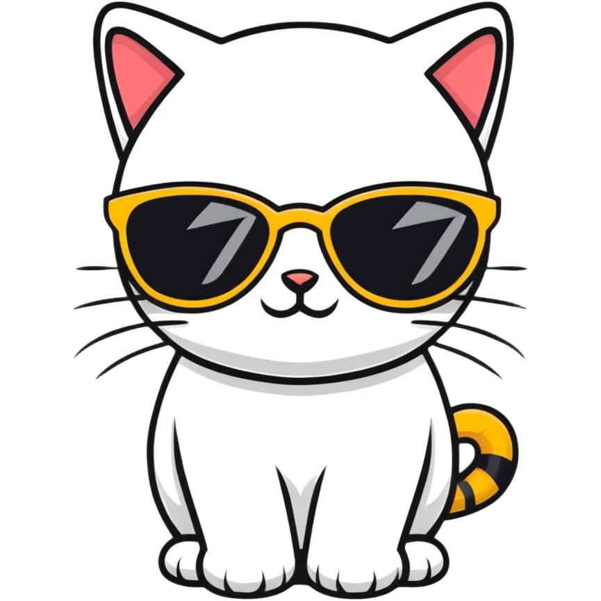 Cat with sunglasses emoji
