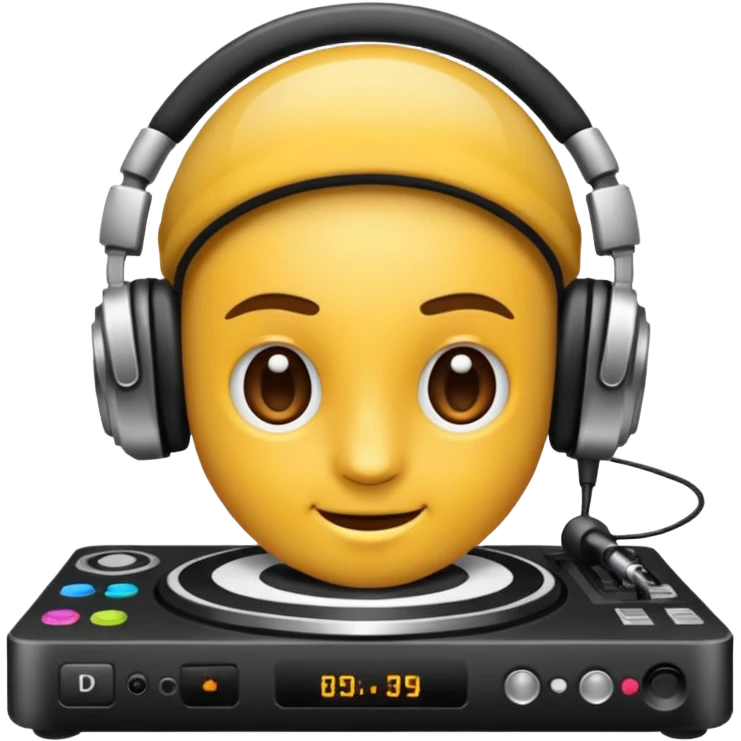 kulaklık takan bir dj emoji