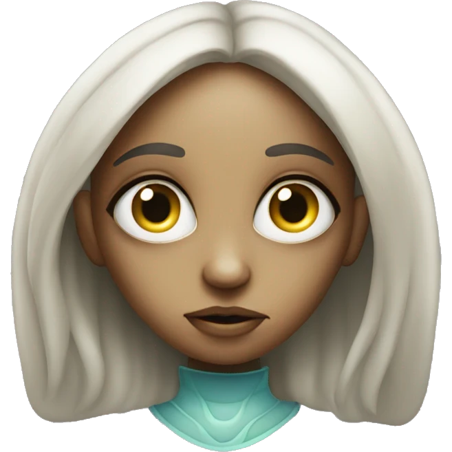 frendly aliens girl with the third eye emoji