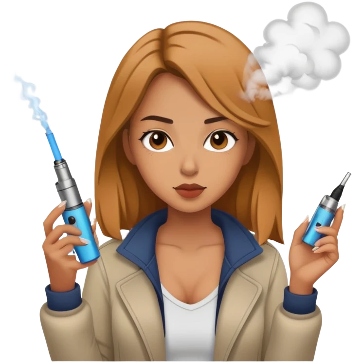 Girl vaping emoji