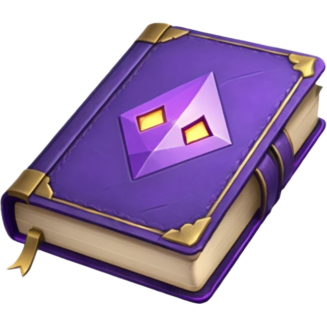 fantasy magic purple book low poly emoji