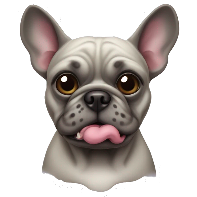 Stinky french bull dog alien emoji