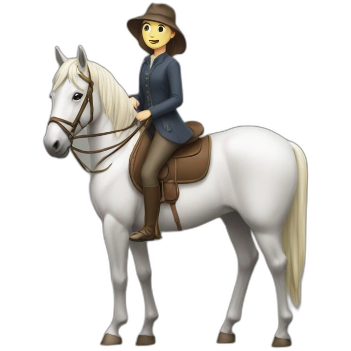 Julia avec son cheval emoji