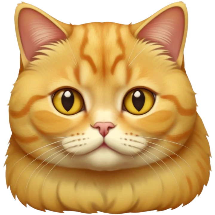 British shorthair cat with yellowish ginger fur emoji