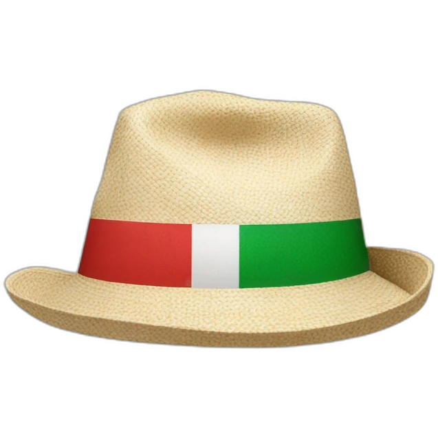 Hat with strips depicting the flag of Italy emoji