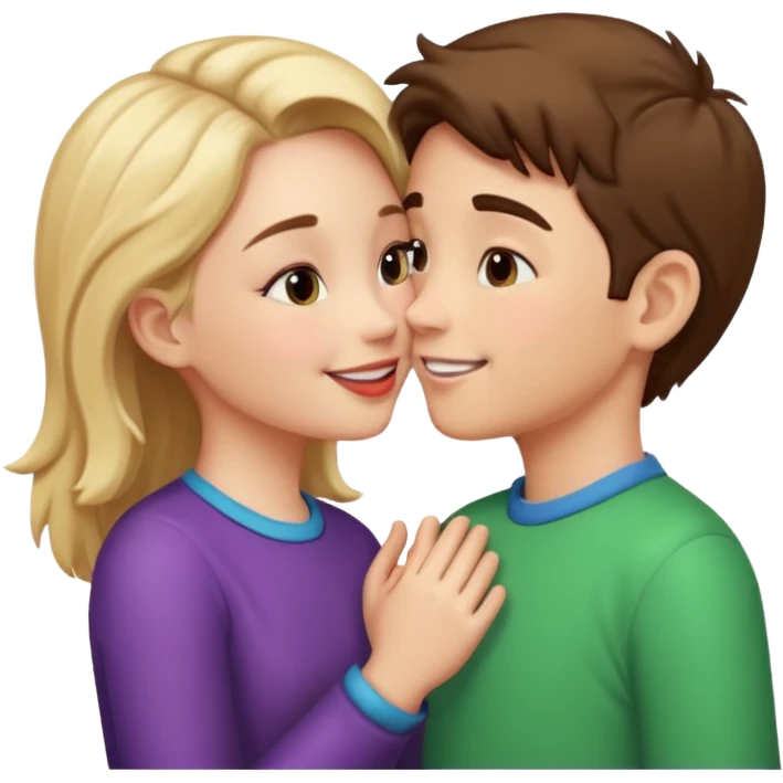 Love kissing mod boy and girl emoji