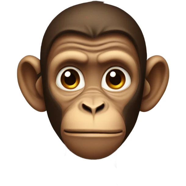 Monkey raising one eyebrow and looking to the side emoji