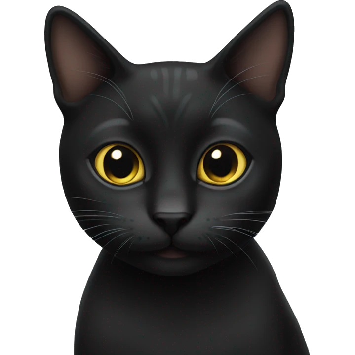 Three black cats emoji
