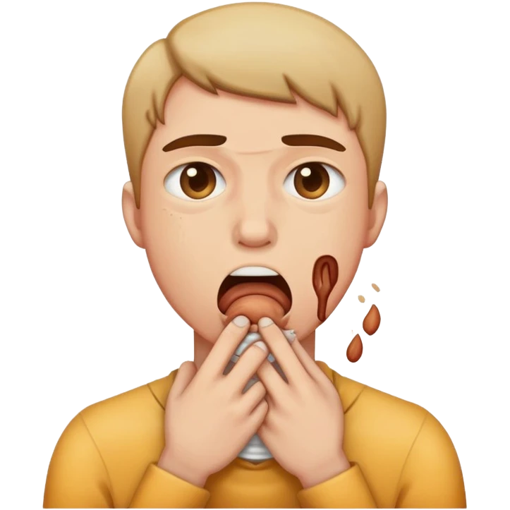 human choking theirself emoji