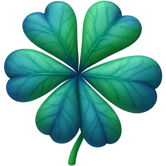 Four leaf blue clover emoji