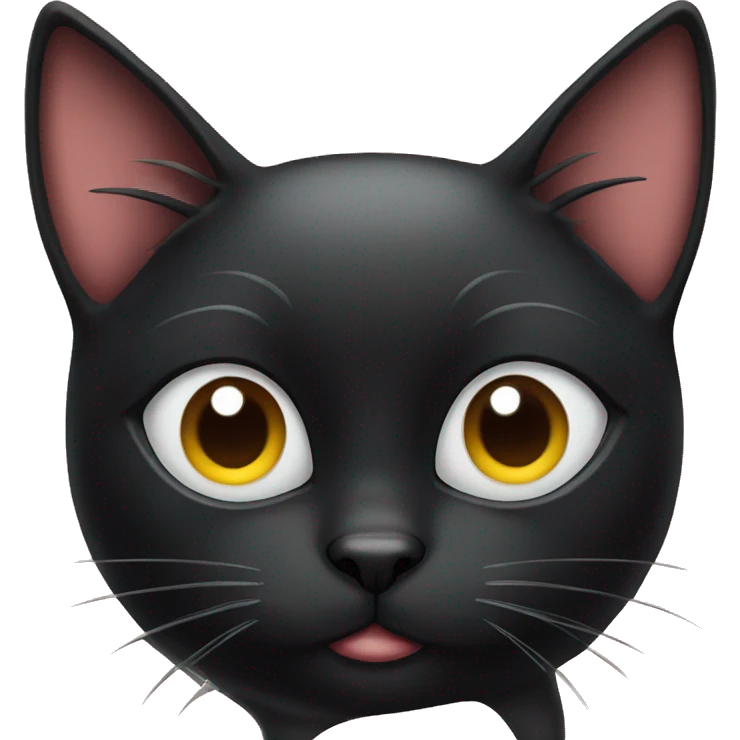 Black cat with eyehearts  emoji