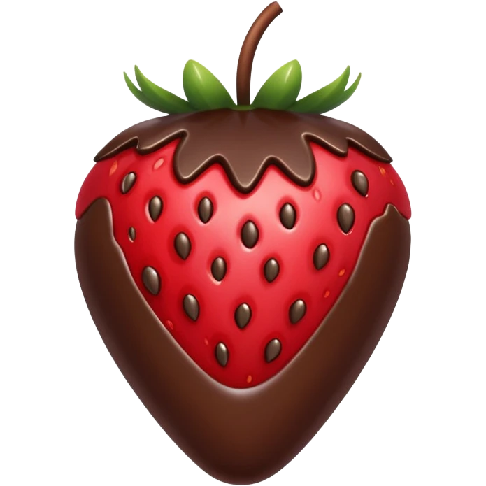 chocolate covered strawberry  emoji
