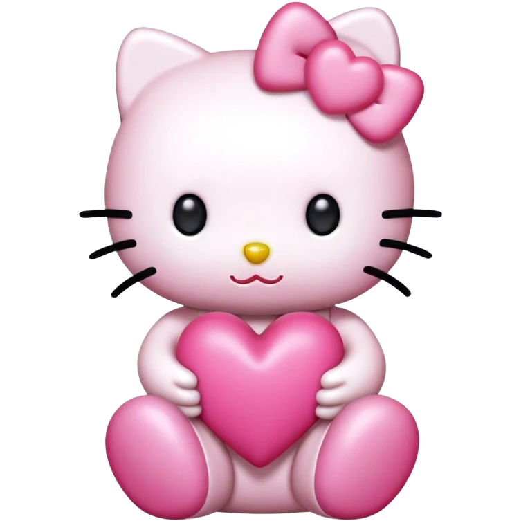 Hello kitty with pink hearts  emoji