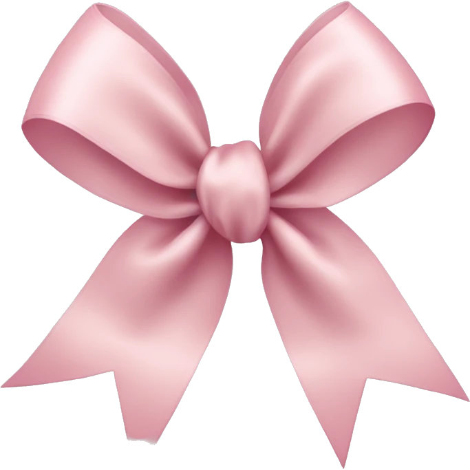 light pink ribbon bow emoji
