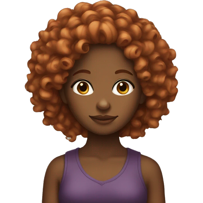 A ginger black girl with curly hair emoji