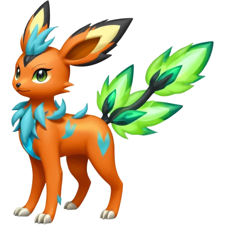 Meloetta-Zygarde-Flareon-Electrike-Manectric-Fakémon-fusion, full body emoji