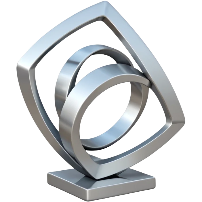 A modern abstract sculpture emoji