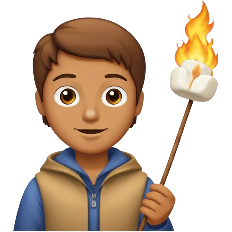 Toasting marshmallows emoji