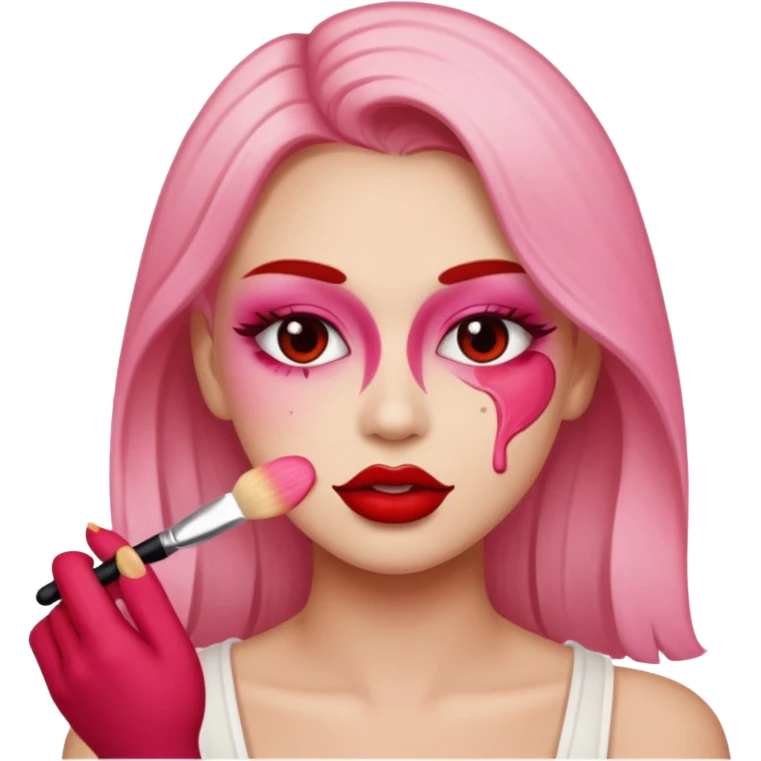 Emoji eating makeup emoji