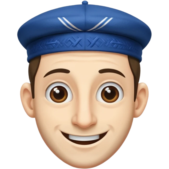 Create a Jewish with a big nose and has a big sneaky smile emoji