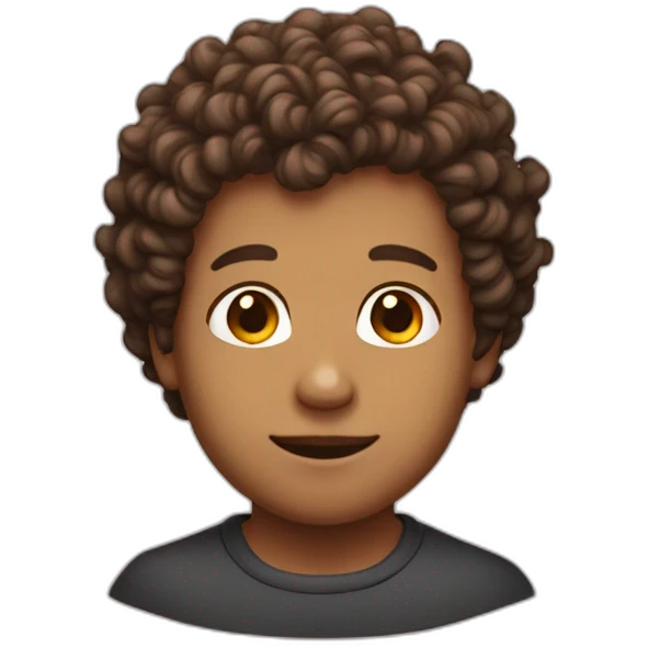 He was born with handsome curly hair emoji