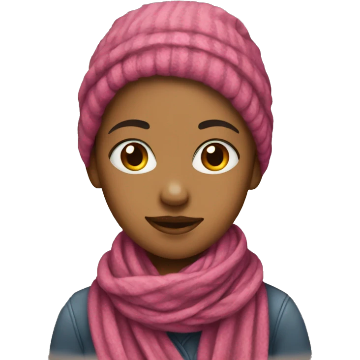 Girl wearing a scarf emoji