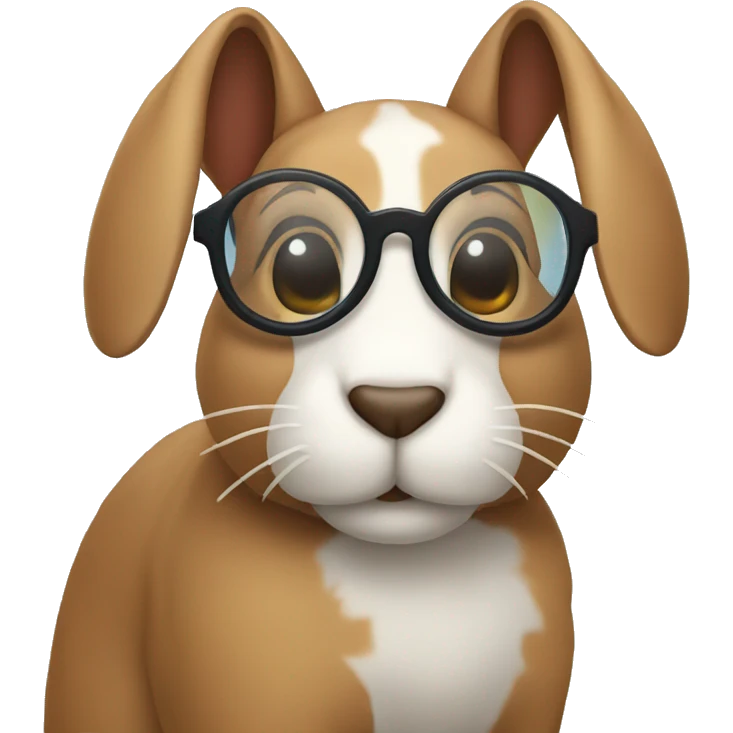 CONEJO CON LENTES emoji