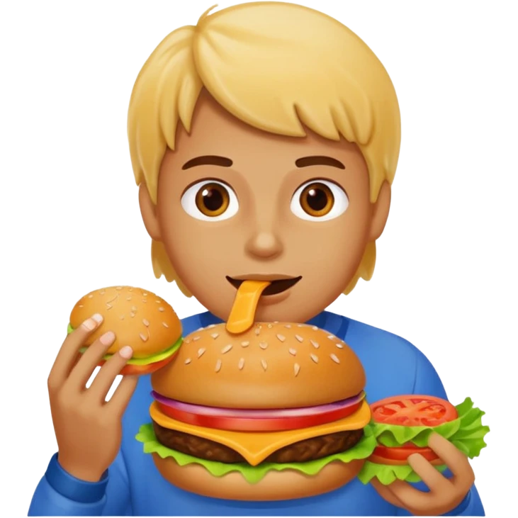 Comiendo una hamburguesa emoji