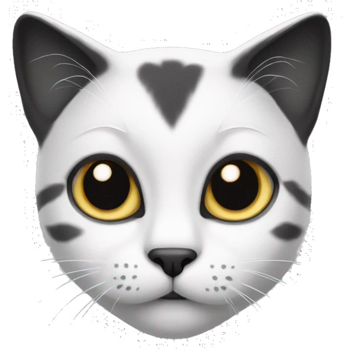 Cat White and Black. emoji